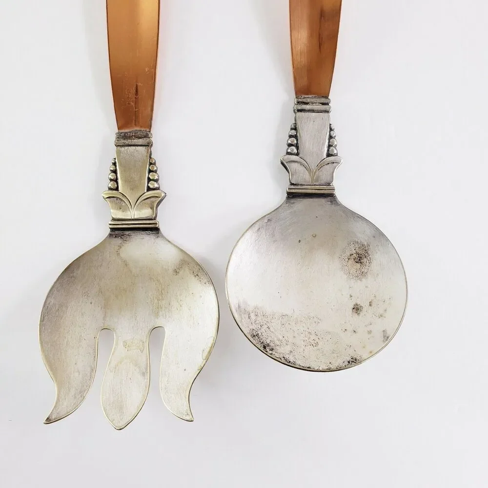 Coppercraft Guild Salad Server Spoon Fork Kitchen Utensil Mid Century Danish